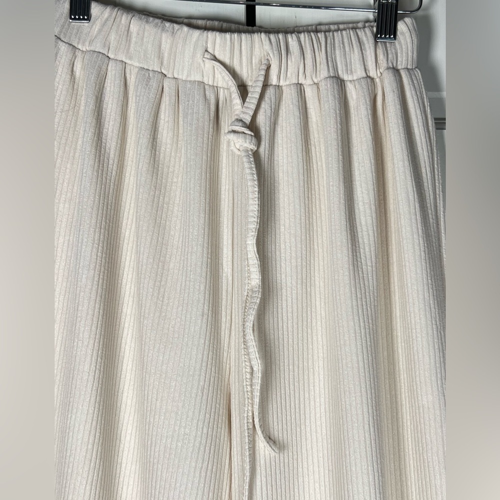 CIDER Ribbed High Waist Pull on Elastic Waist Wide Leg Pants Size XS - Picture 4 of 6